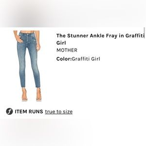 MOTHER the stunner ankle fray in graffiti girl